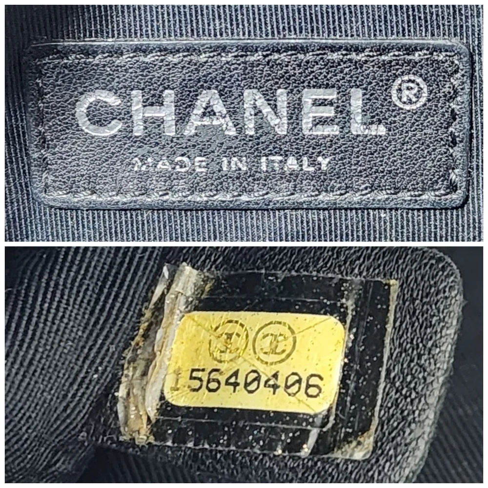 Chanel Medium Clasp Boy Bag Cream/Black - Picture 4 of 16